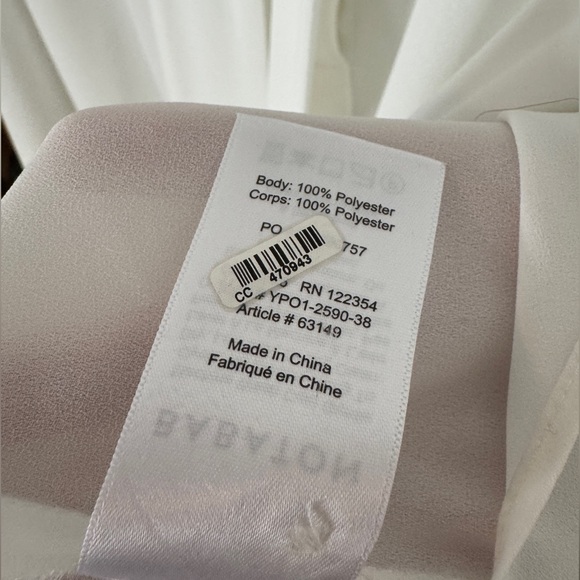 Aritzia Babaton Off White Bow Blouse - L - Picture 10 of 10